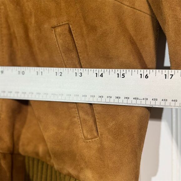 Kiliwatch Goatskin Leather Bomber Jacket Shearling Aviator Flight Coat Brown 4 - Picture 5 of 9